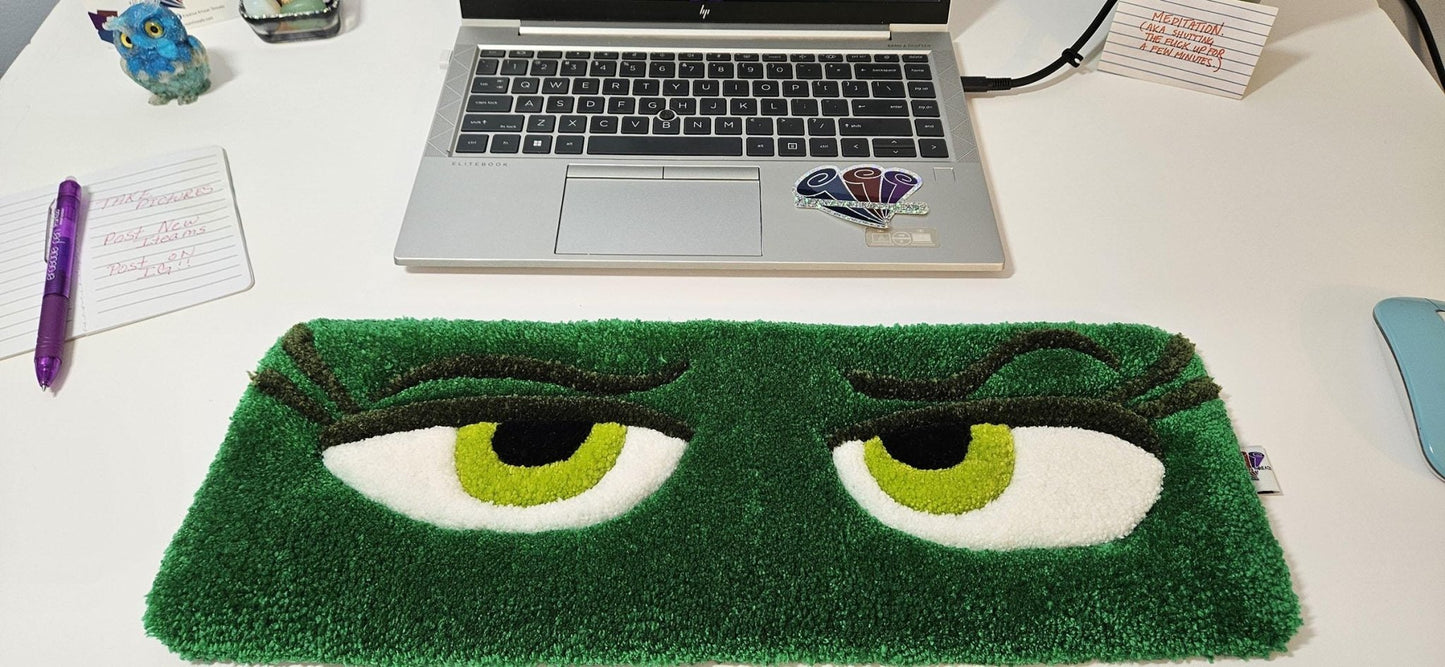 Handmade Plush Tufted "EYES" Keyboard Pad - Disgust - Kreative Artisan Threads