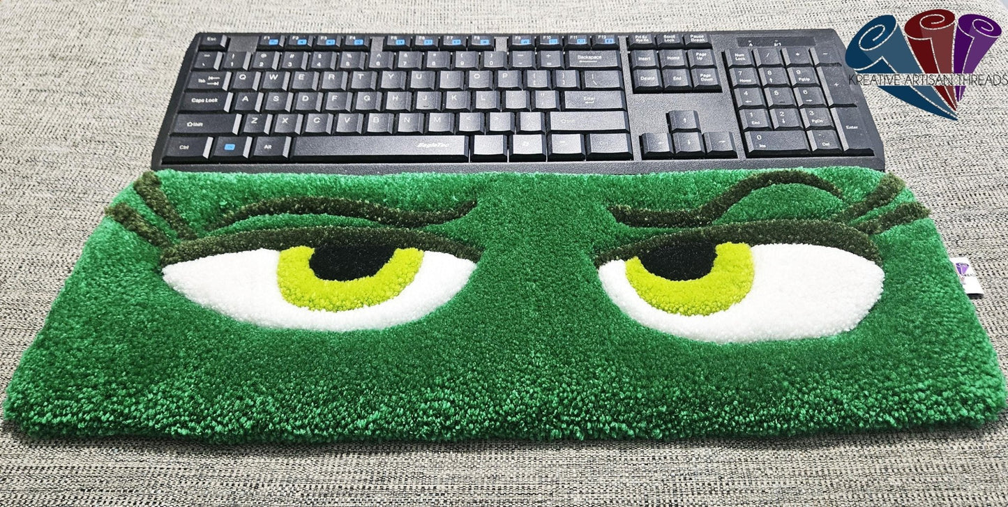 Handmade Plush Tufted "EYES" Keyboard Pad - Disgust - Kreative Artisan Threads