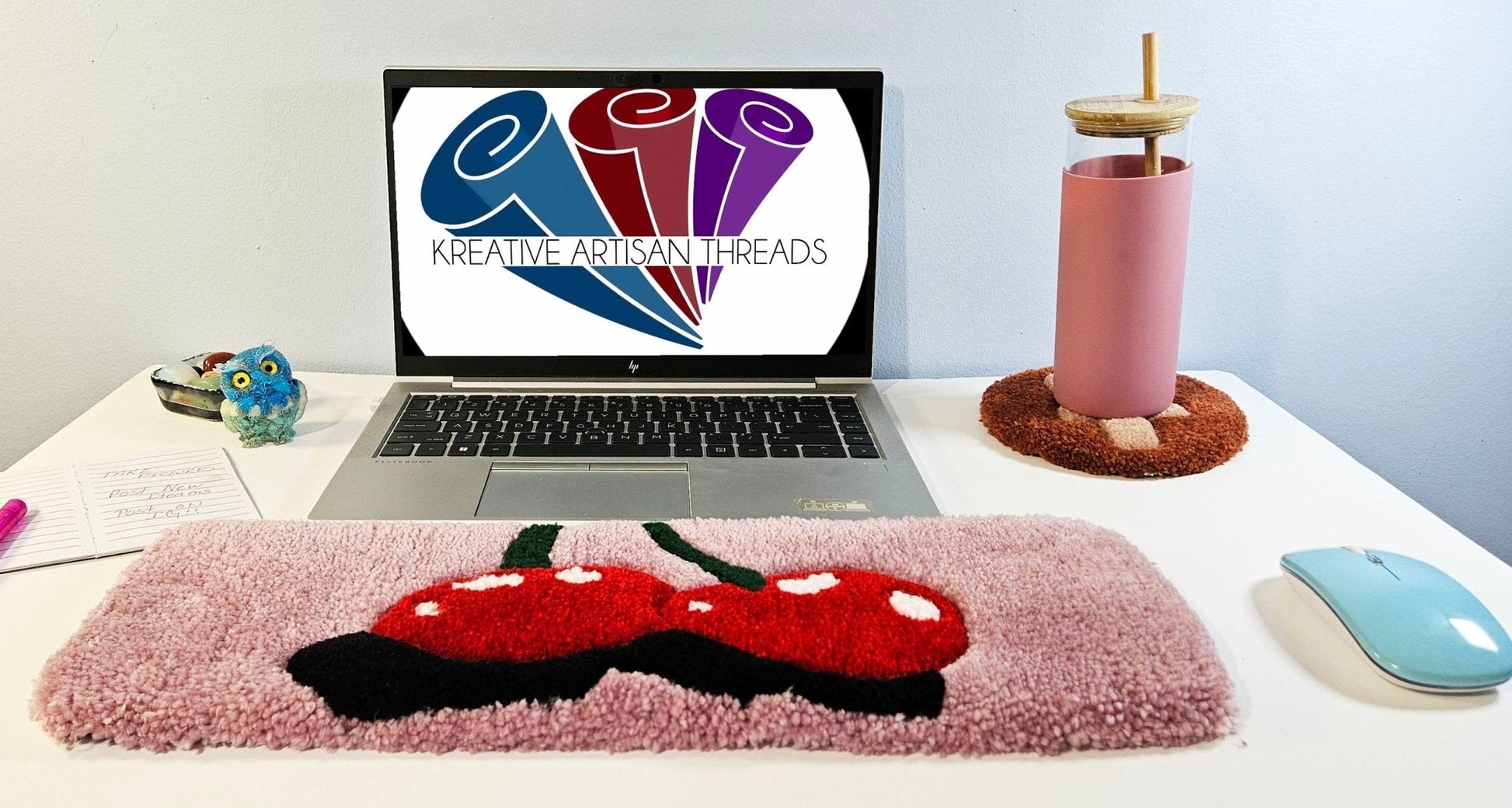 Handmade Plush Tufted Keyboard Rug - Cherry's - Kreative Artisan Threads