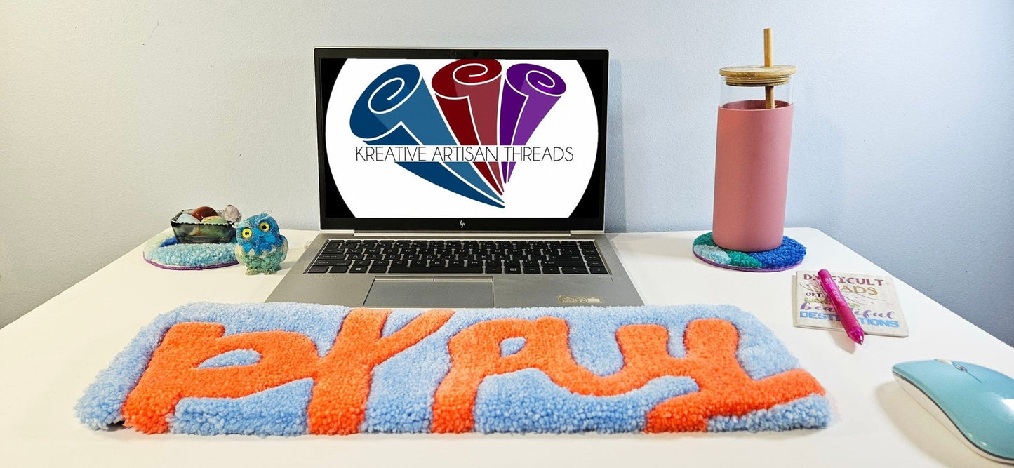 Handmade Plush Tufted Keyboard Rug - Play - Kreative Artisan Threads