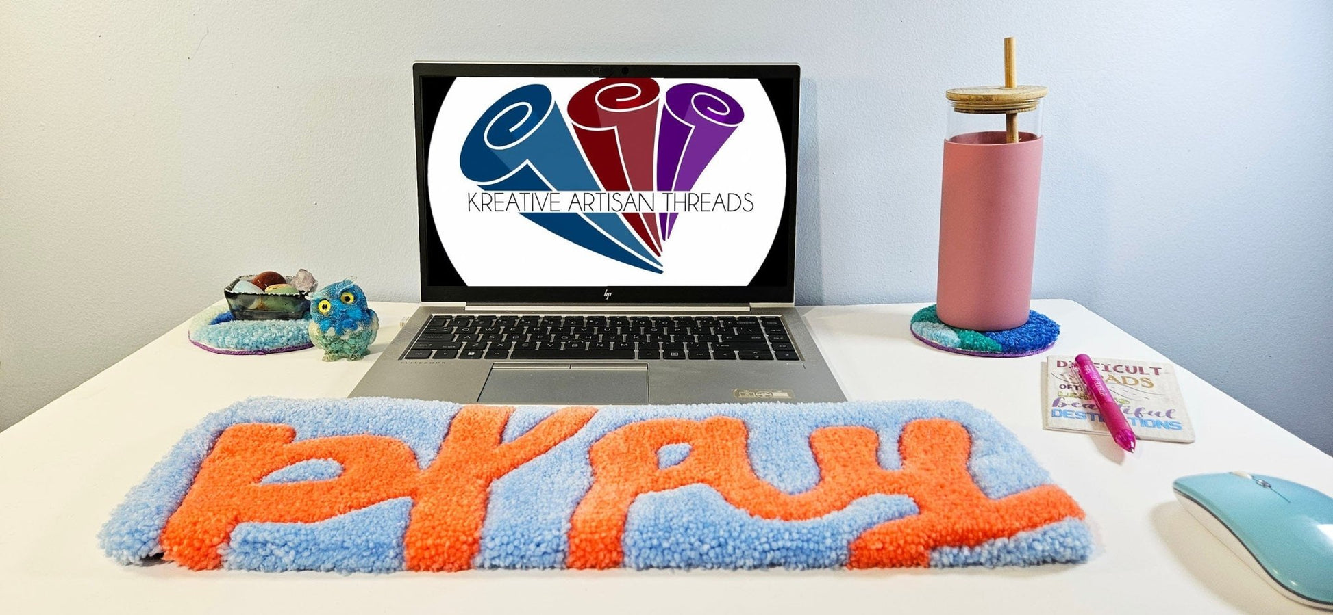 Handmade Plush Tufted Keyboard Rug - Play - Kreative Artisan Threads
