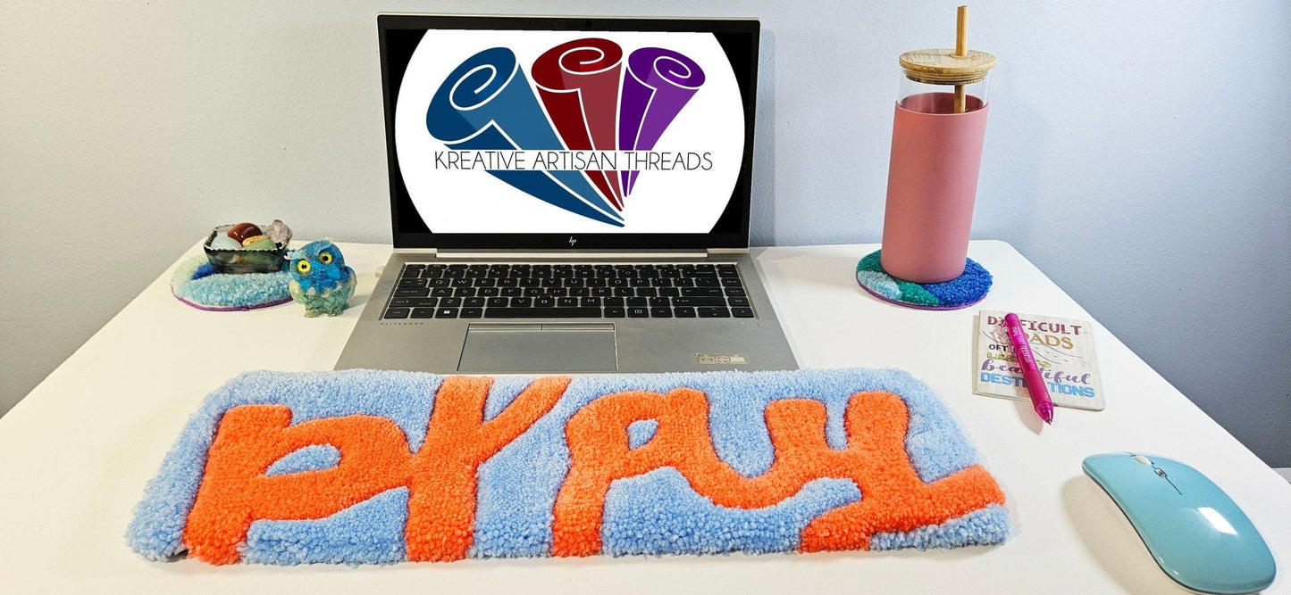 Handmade Plush Tufted Keyboard Rug - Play - Kreative Artisan Threads