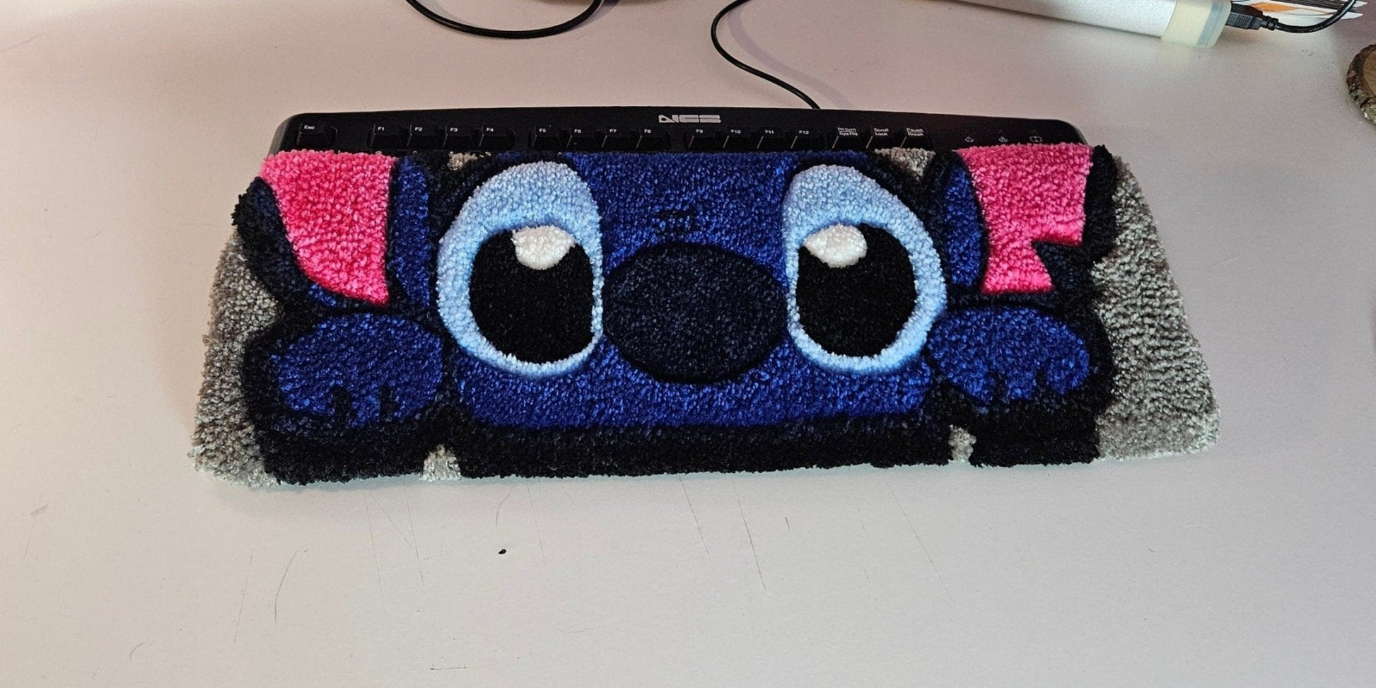 Handmade Plush Tufted Keyboard Rug - Stitch - Kreative Artisan Threads