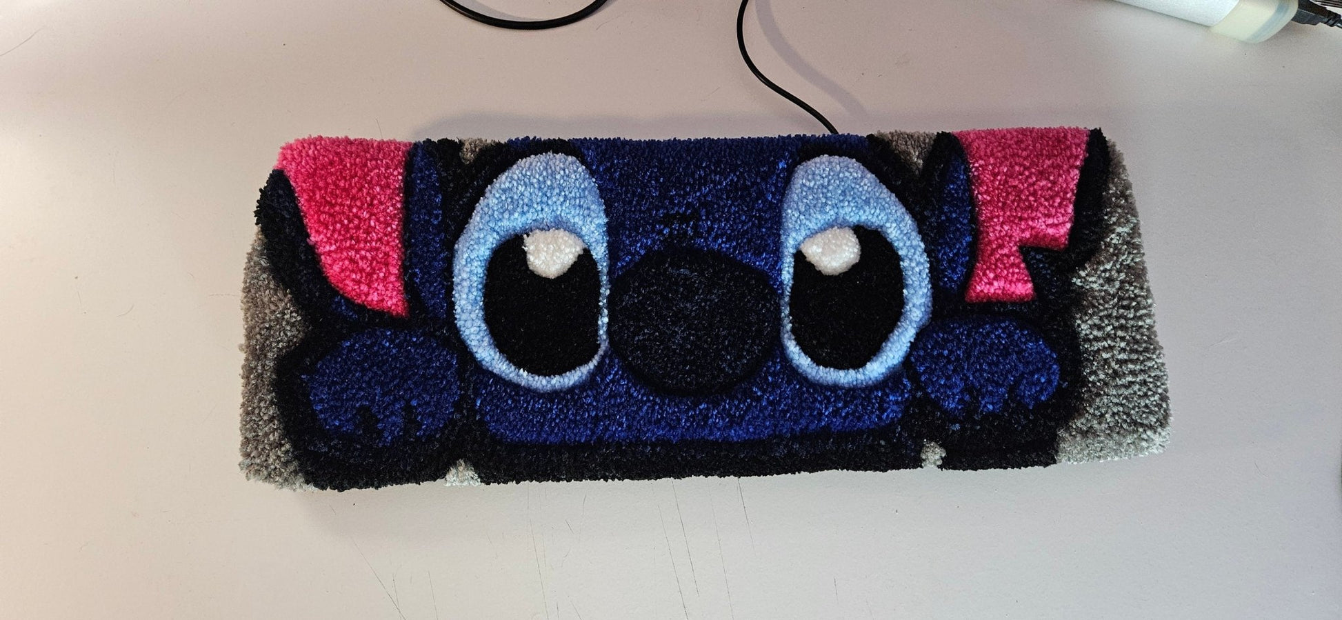 Handmade Plush Tufted Keyboard Rug - Stitch - Kreative Artisan Threads