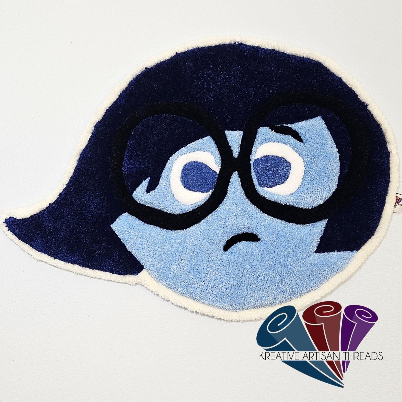 Handmade Tufted Wall Art - Sadness - Kreative Artisan Threads