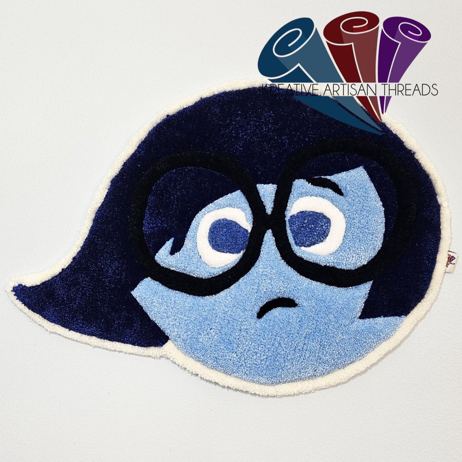 Handmade Tufted Wall Art - Sadness - Kreative Artisan Threads