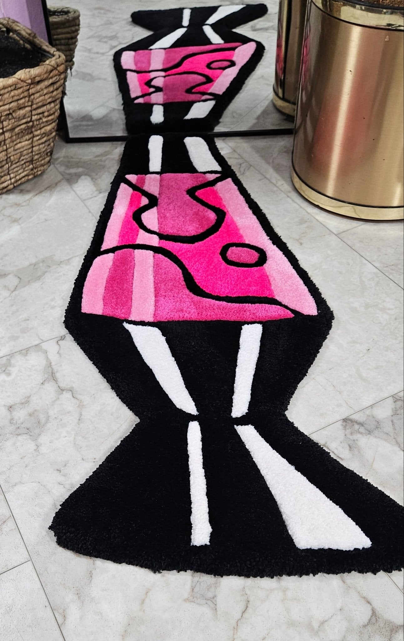 My Little Lava Lamp Hand - Tufted Rug – Retro - Inspired Hypoallergenic - Kreative Artisan Threads