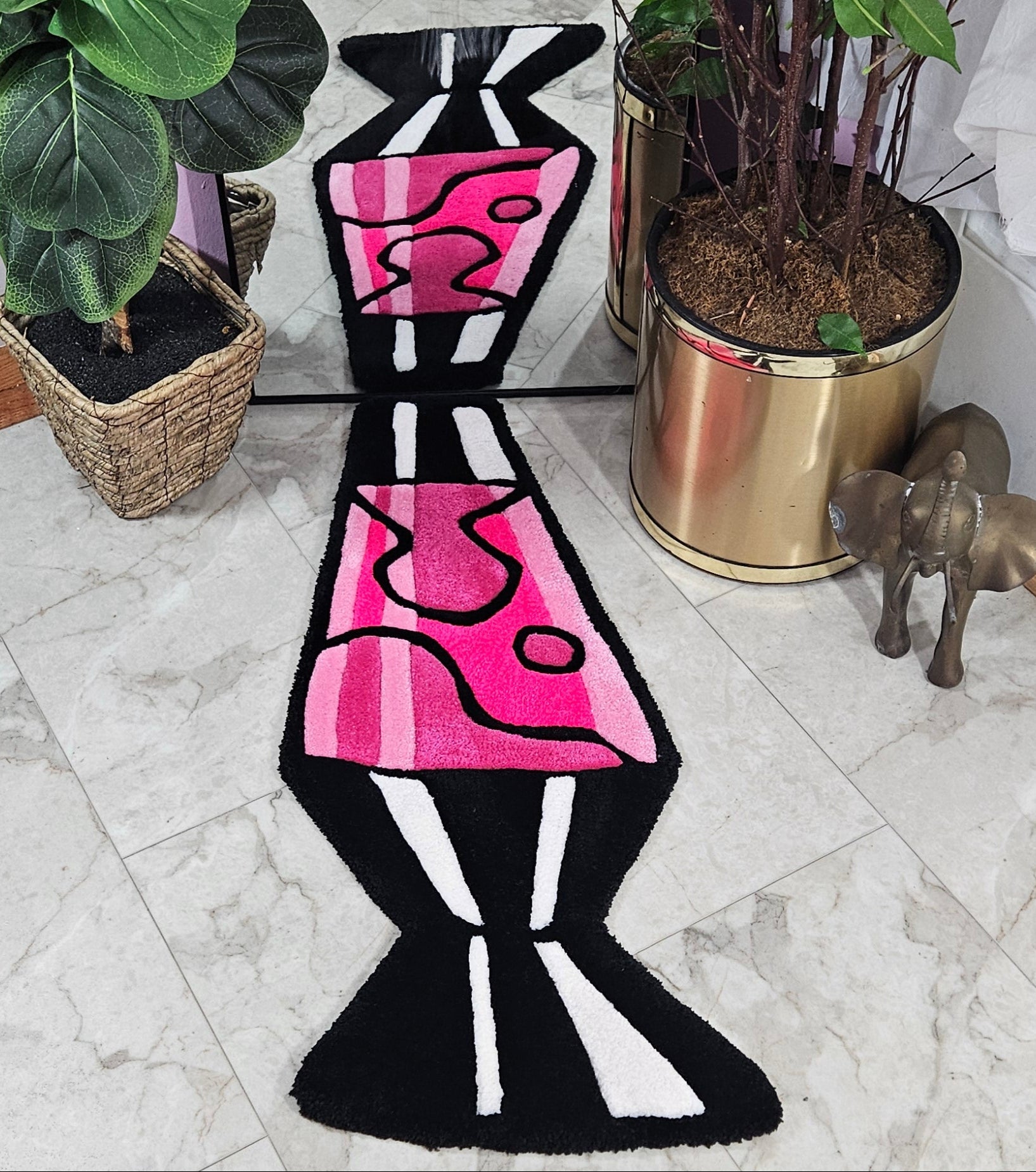 My Little Lava Lamp Hand - Tufted Rug – Retro - Inspired Hypoallergenic - Kreative Artisan Threads