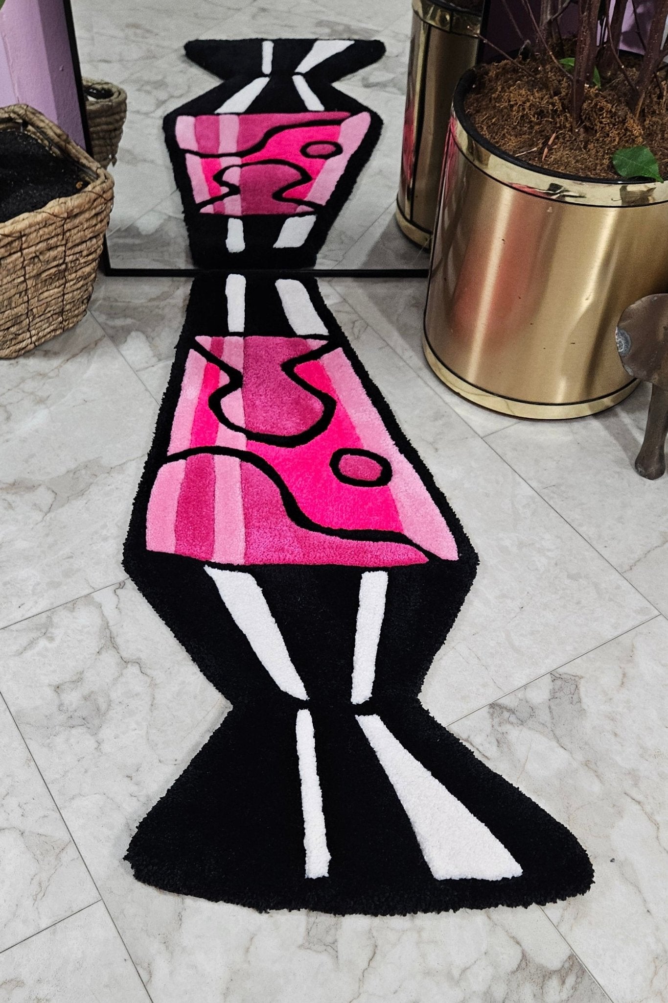 My Little Lava Lamp Hand - Tufted Rug – Retro - Inspired Hypoallergenic - Kreative Artisan Threads