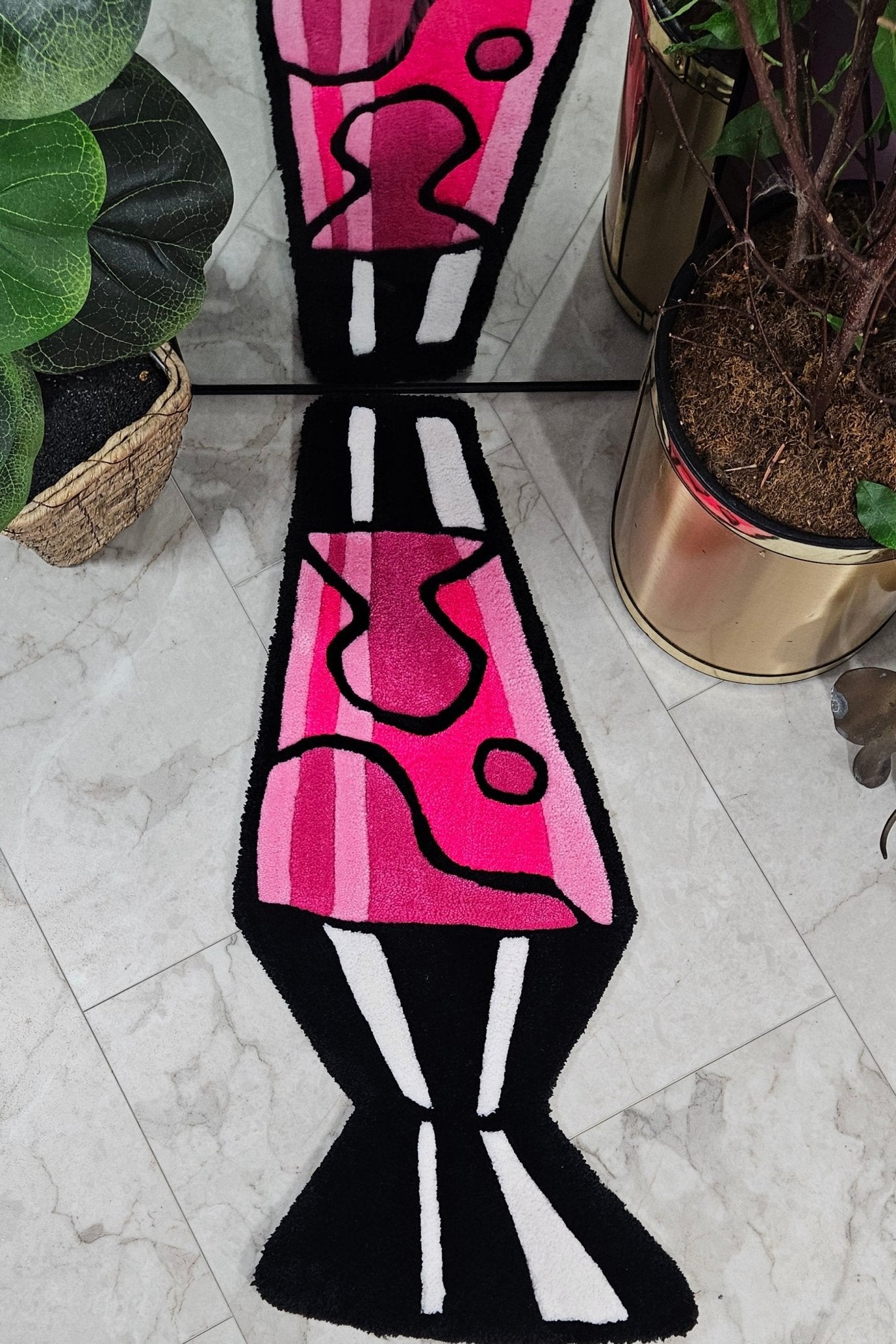 My Little Lava Lamp Hand - Tufted Rug – Retro - Inspired Hypoallergenic - Kreative Artisan Threads