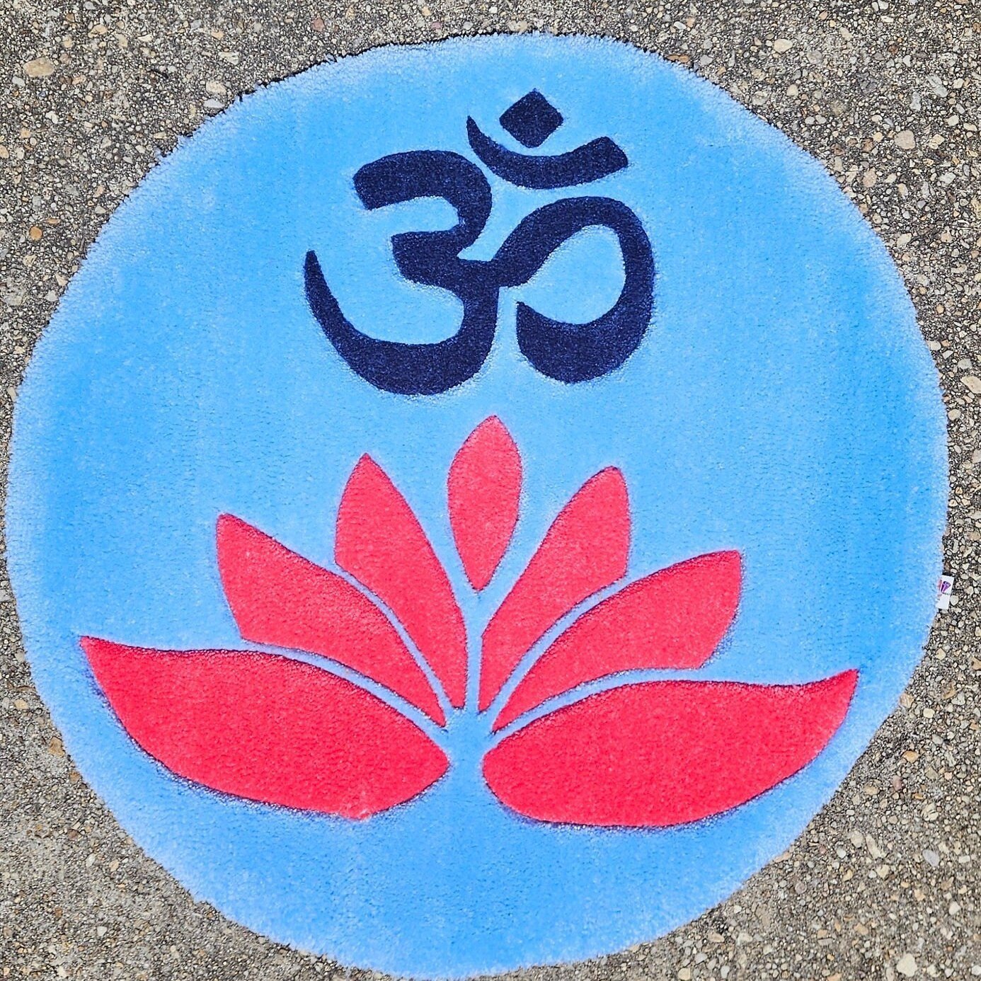 OM Lotus - Plush & Durable Handmade Tufted Meditation Mat - Kreative Artisan Threads