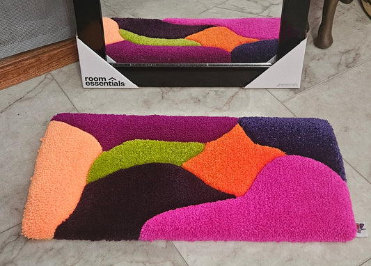 Prayer Mat – Hypoallergenic Hand - Tufted Rug for Meditation, Ritual, and Sacred Spaces | Fiber Art Decor - Kreative Artisan Threads