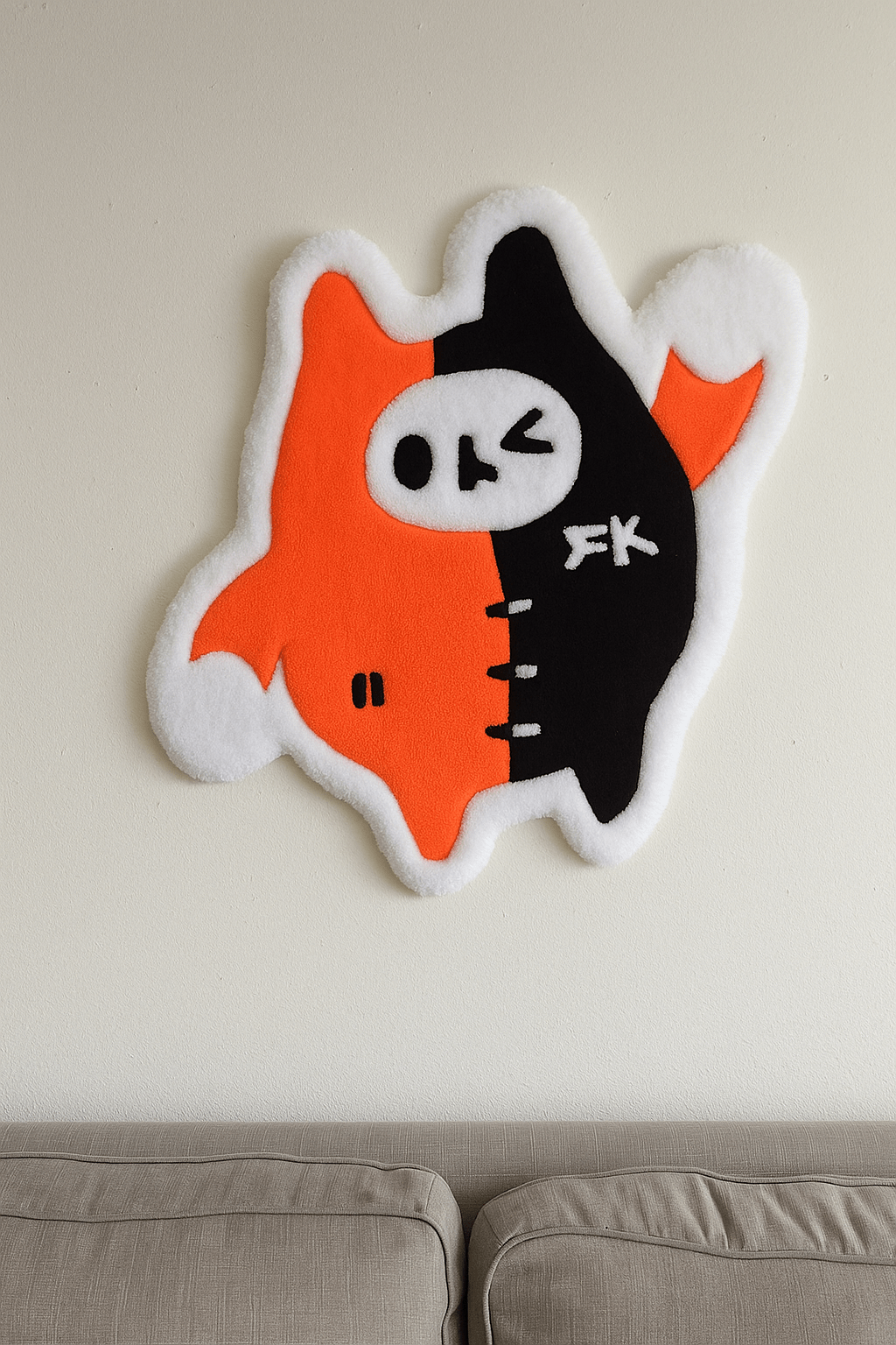 YUZU MUMU – Frist/Khoatung Thai BL Hand - Tufted Character Art Fiber Piece - Kreative Artisan Threads