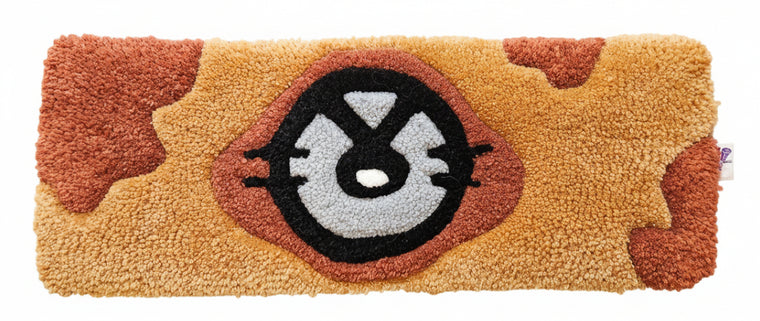 Spotted Puppy hand-tufted fiber desk art with a playful dog-inspired design