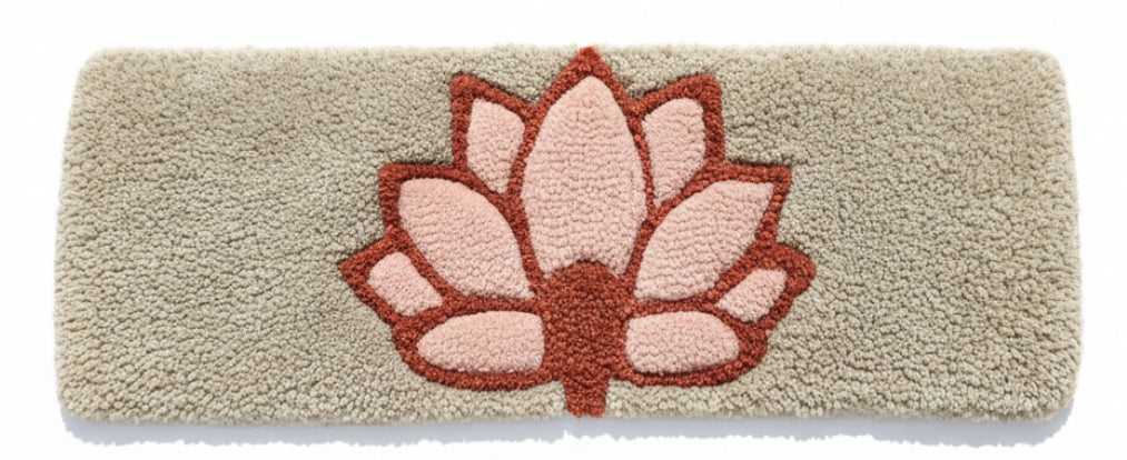 Keyboard mat with a lotus flower design