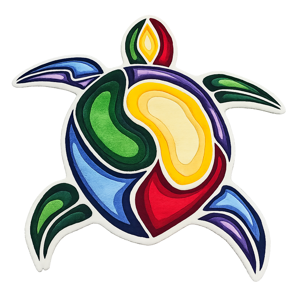 Sacred Turtle Flow Hand-Tufted Fiber Art Painting