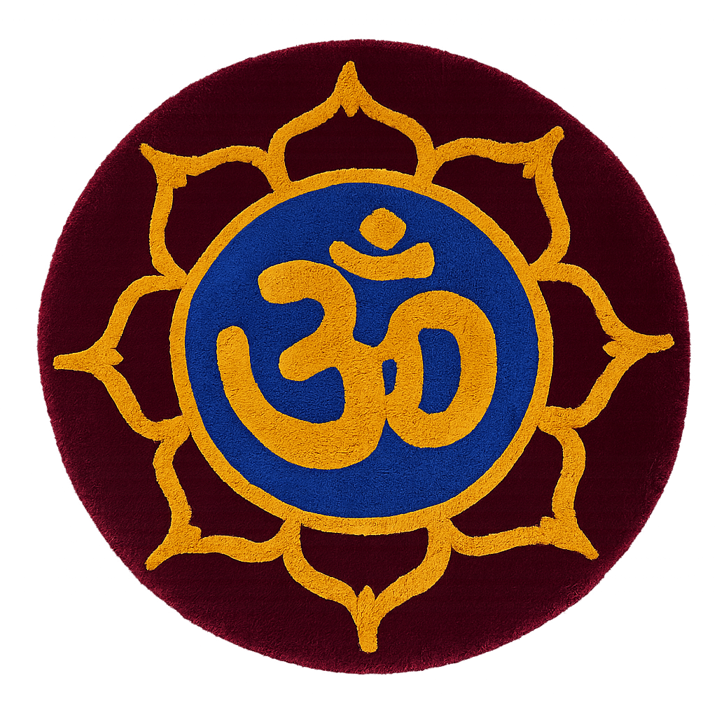 OM – Hand-Tufted Meditation Textile | Spiritual Fiber Art
