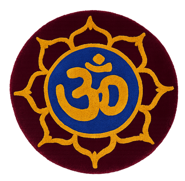 OM – Hand-Tufted Meditation Textile | Spiritual Fiber Art