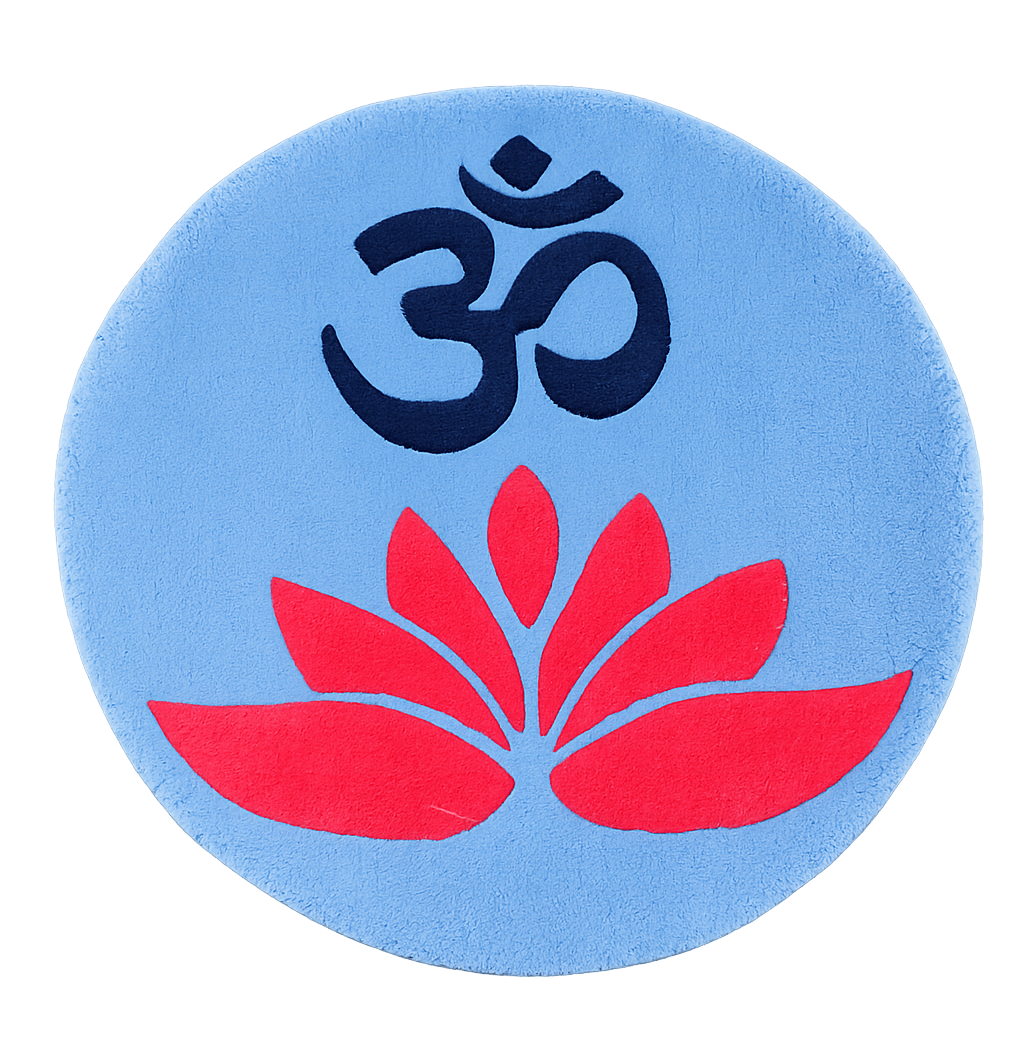 OM Lotus – Hand-Tufted Meditation Textile | Sacred Fiber Art