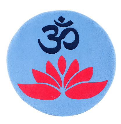 OM Lotus – Hand-Tufted Meditation Textile | Sacred Fiber Art