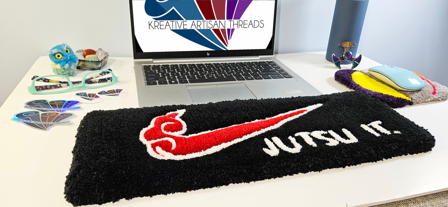 Handmade Plush Tufted Keyboard Rug- Jutsu It