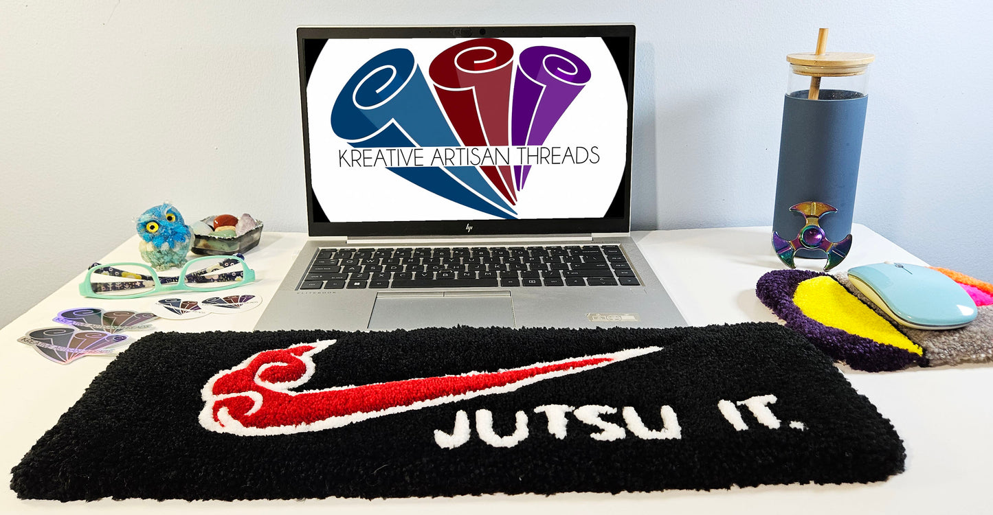 Handmade Plush Tufted Keyboard Rug- Jutsu It