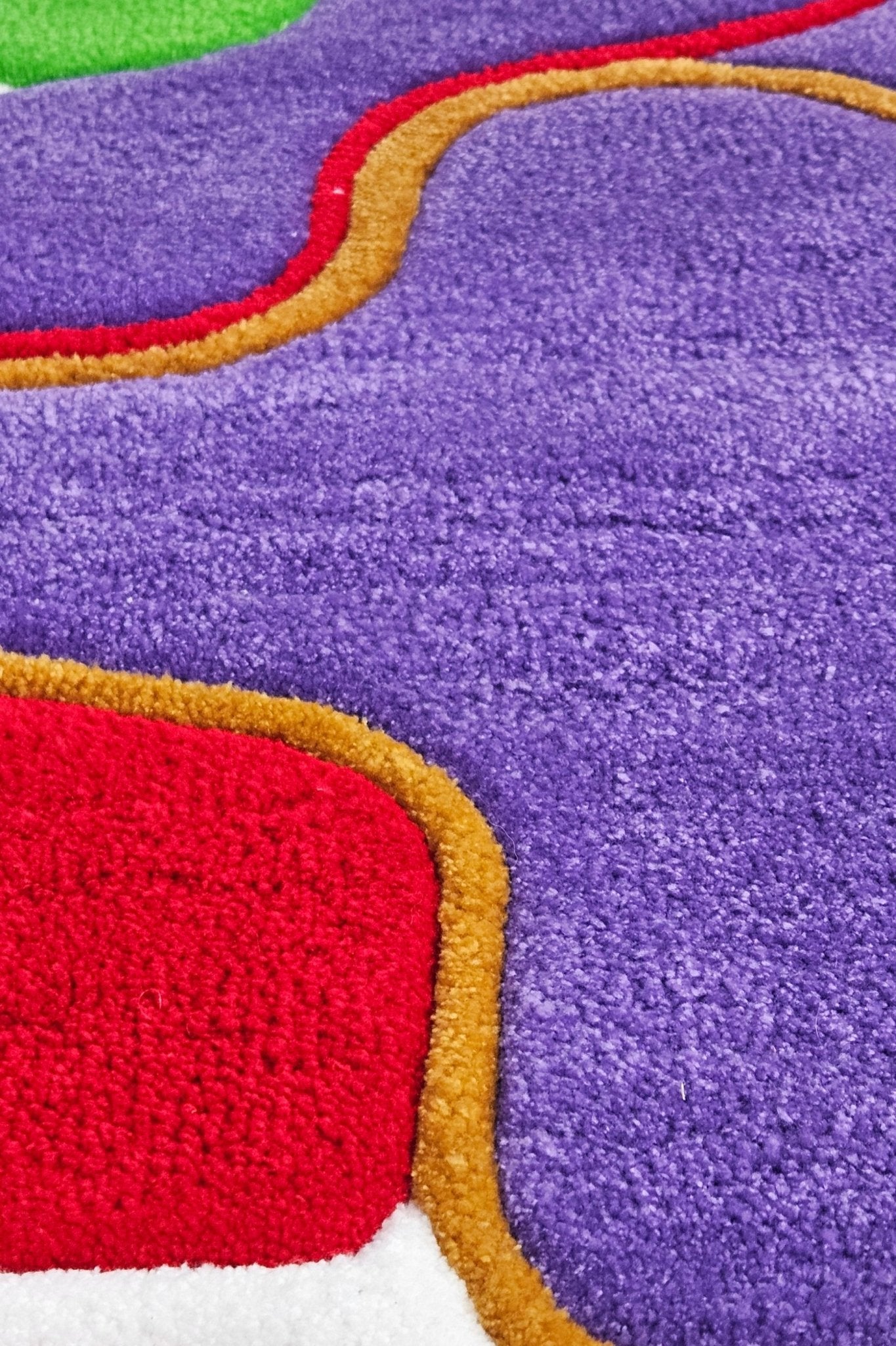 Color Connections: Abstract Geometric Hand - Tufted Rug – Vibrant and Hypoallergenic - Kreative Artisan Threads