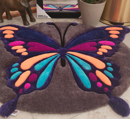 Ethereal Wings Hand - Tufted Fiber Art Painting - Kreative Artisan Threads