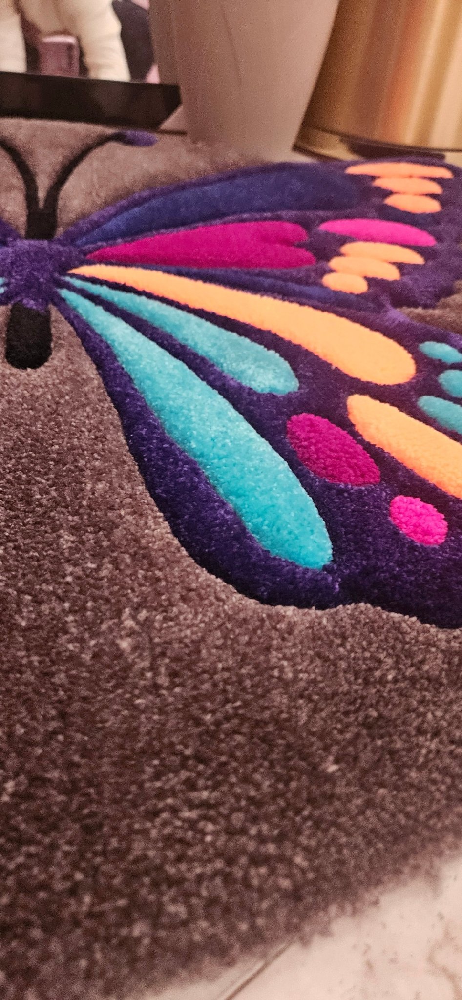 Ethereal Wings Hand - Tufted Fiber Art Painting - Kreative Artisan Threads