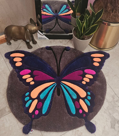 Ethereal Wings Hand - Tufted Fiber Art Painting - Kreative Artisan Threads