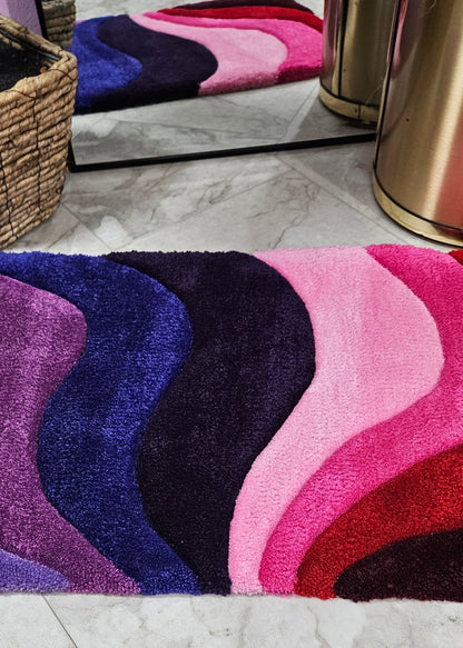 Fairy Rainbow - Vibrant Abstract Hand - Tufted Rug – Plush and Hypoallergenic - Kreative Artisan Threads