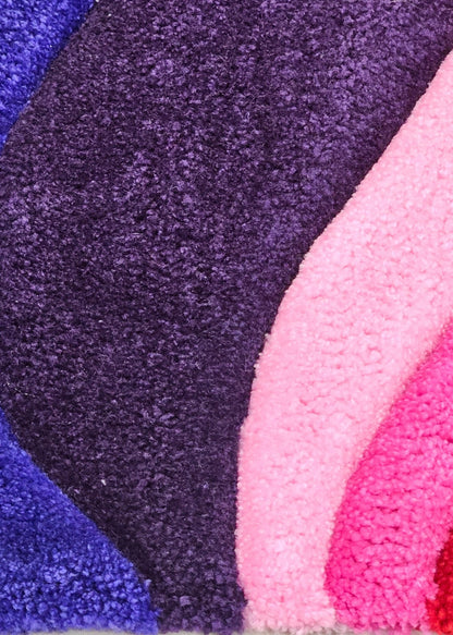 Fairy Rainbow - Vibrant Abstract Hand - Tufted Rug – Plush and Hypoallergenic - Kreative Artisan Threads