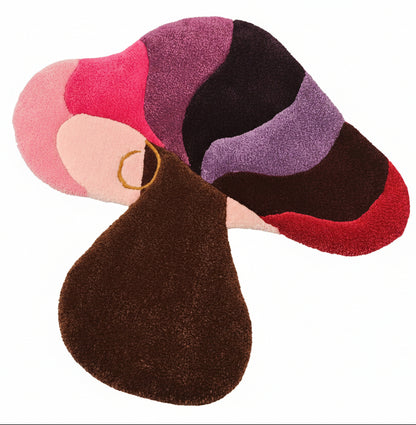 Funky Mushroom – Hand-Tufted Floor Sculpture | Sacred Fiber Art