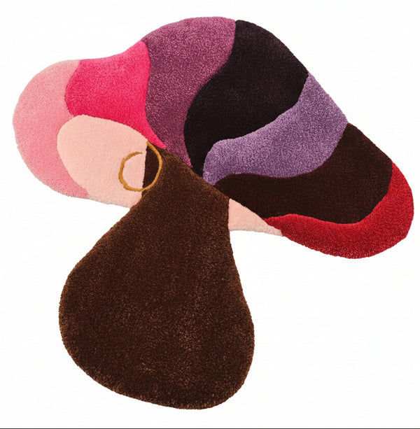 Funky Mushroom – Hand-Tufted Floor Sculpture | Sacred Fiber Art