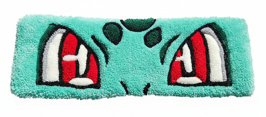 cartoonish green keyboard mat with red and white accents
