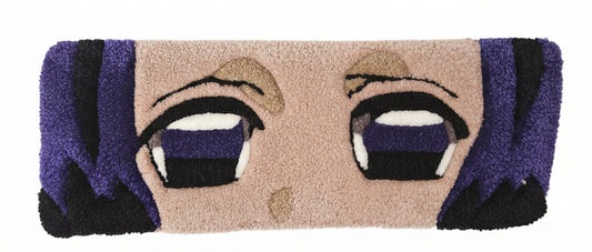 Shinobu Eyes – Demon Slayer Desk Textile | Hand-Tufted Anime Fan Art
