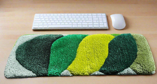 Handmade Plush Tufted Keyboard Rug - Forest Keyboard - Kreative Artisan Threads