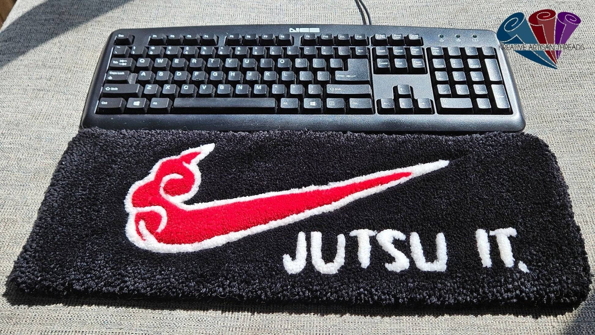 Handmade Plush Tufted Keyboard Rug - Jutsu It - Kreative Artisan Threads