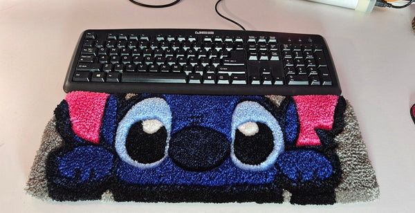 Handmade Plush Tufted Keyboard Rug - Stitch - Kreative Artisan Threads