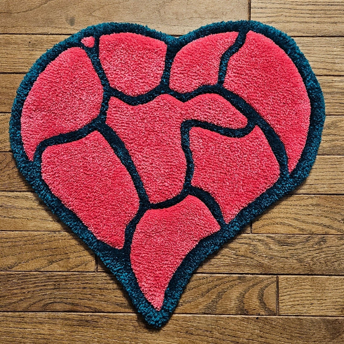 Handmade Tufted Fiber Art Mini Rug - Shattered - Kreative Artisan Threads