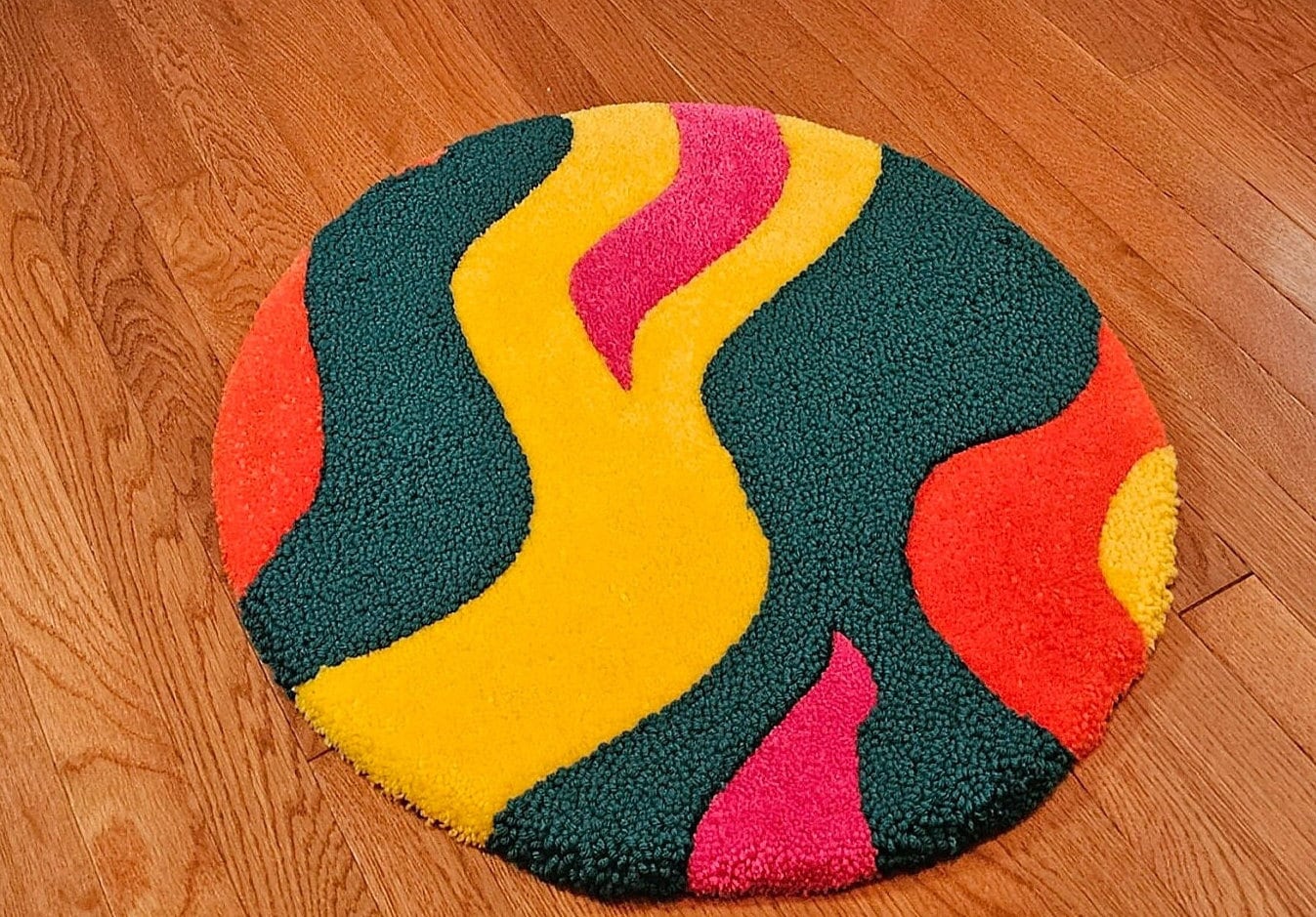 Handmade Tufted Fiber Art Rug - BRITE - Kreative Artisan Threads