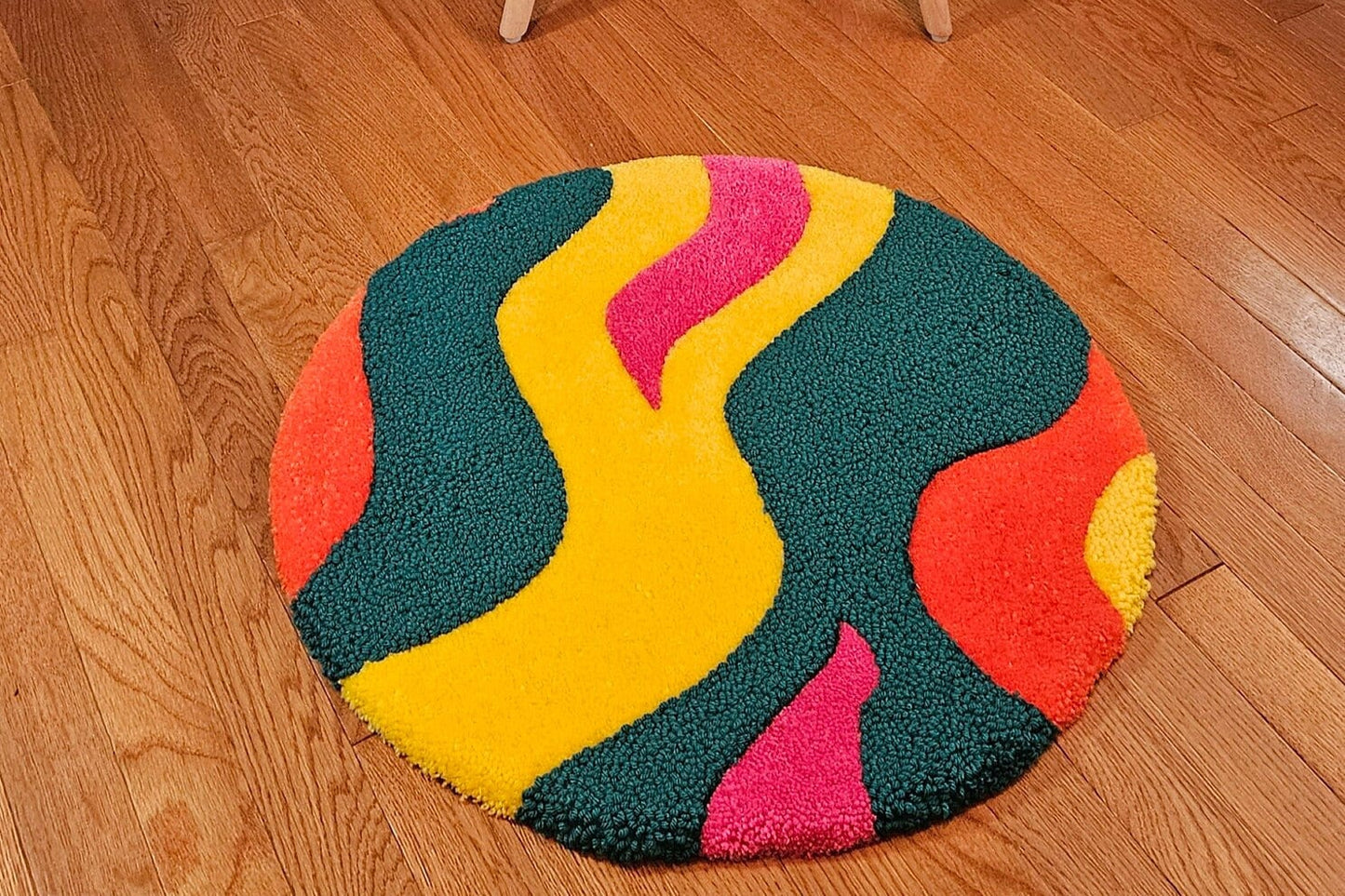 Handmade Tufted Fiber Art Rug - BRITE - Kreative Artisan Threads