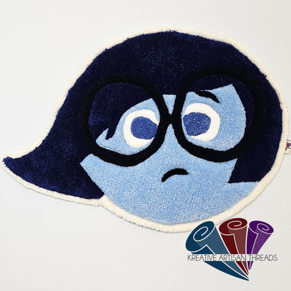 Handmade Tufted Wall Art - Sadness - Kreative Artisan Threads
