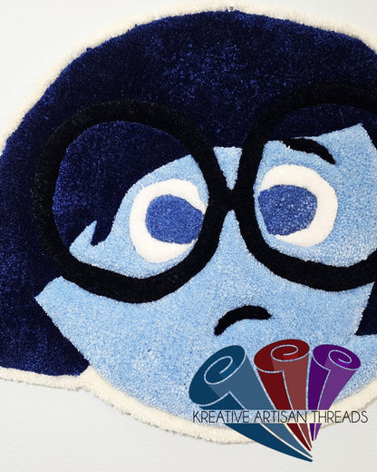 Handmade Tufted Wall Art - Sadness - Kreative Artisan Threads