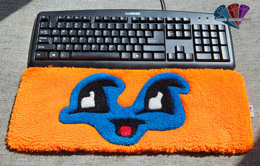 Handmade Plush Tufted Keyboard Rug - Face of Joy