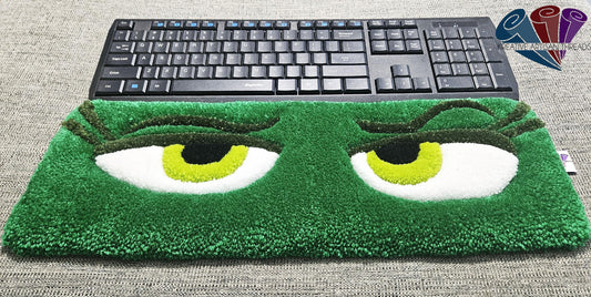 Handmade Plush Tufted  "EYES" Keyboard Pad- Disgust