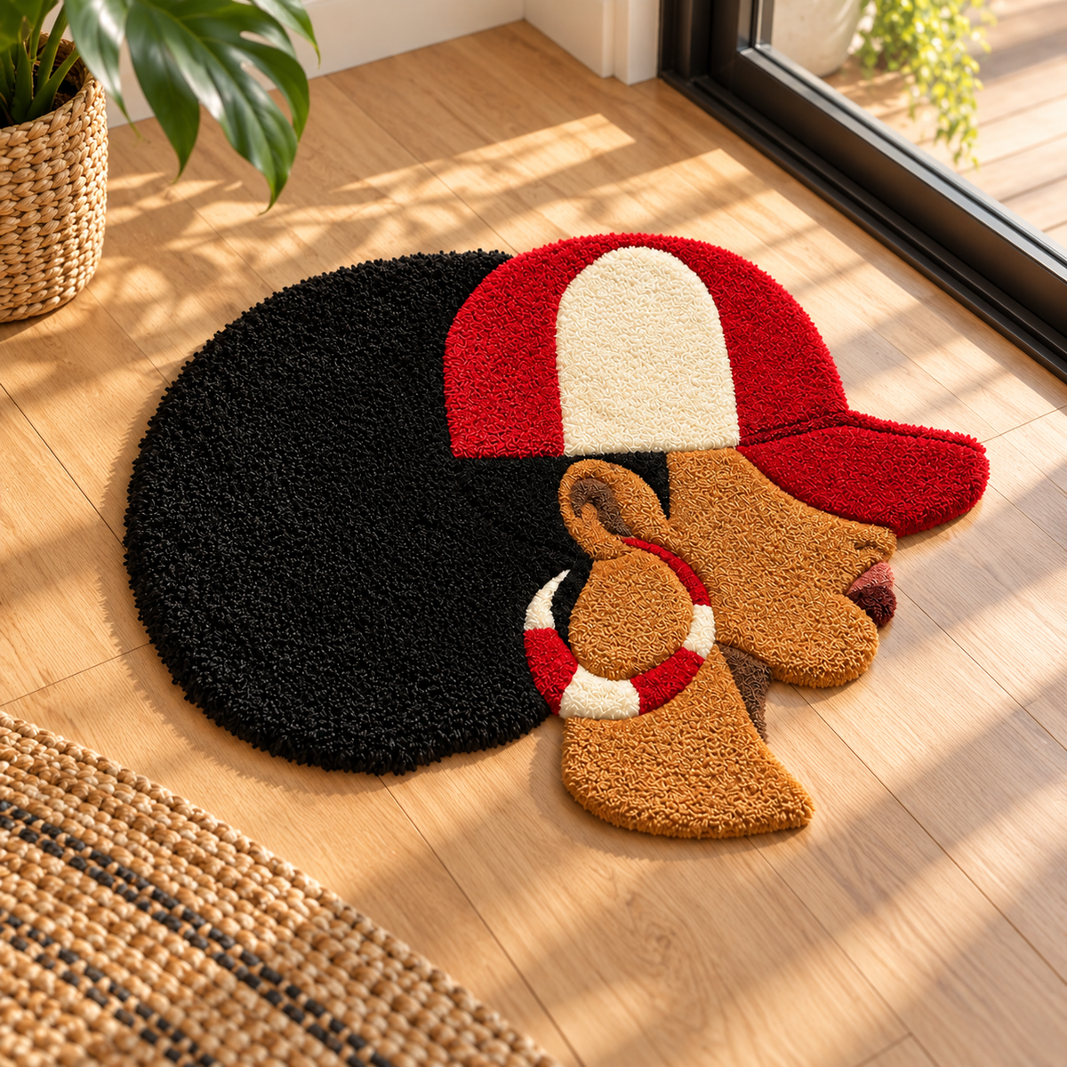 Red & White Queen – Afrocentric Fiber Art