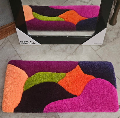 Prayer Mat – Hypoallergenic Hand - Tufted Rug for Meditation, Ritual, and Sacred Spaces | Fiber Art Decor - Kreative Artisan Threads