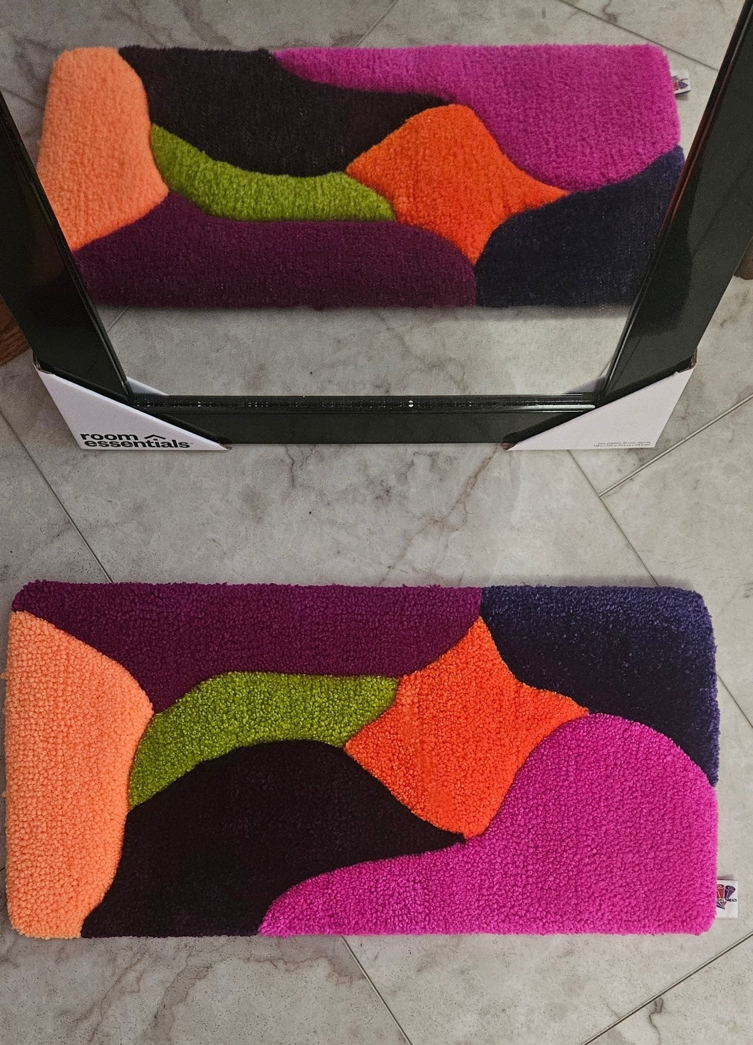 Prayer Mat – Hypoallergenic Hand - Tufted Rug for Meditation, Ritual, and Sacred Spaces | Fiber Art Decor - Kreative Artisan Threads