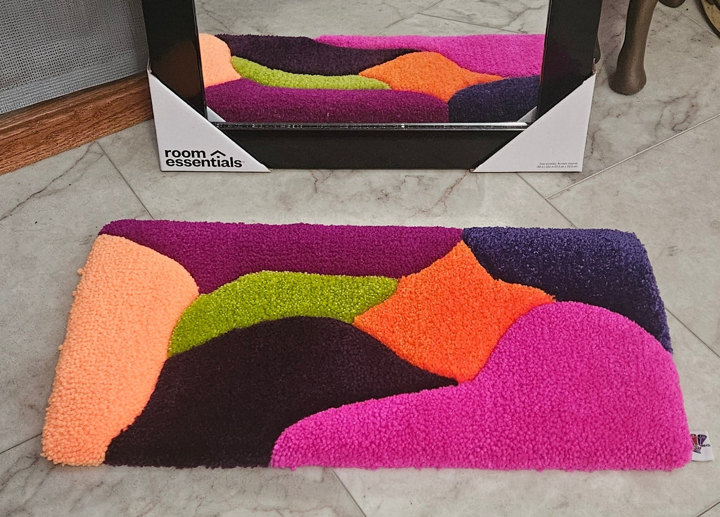 Prayer Mat – Hypoallergenic Hand - Tufted Rug for Meditation, Ritual, and Sacred Spaces | Fiber Art Decor - Kreative Artisan Threads